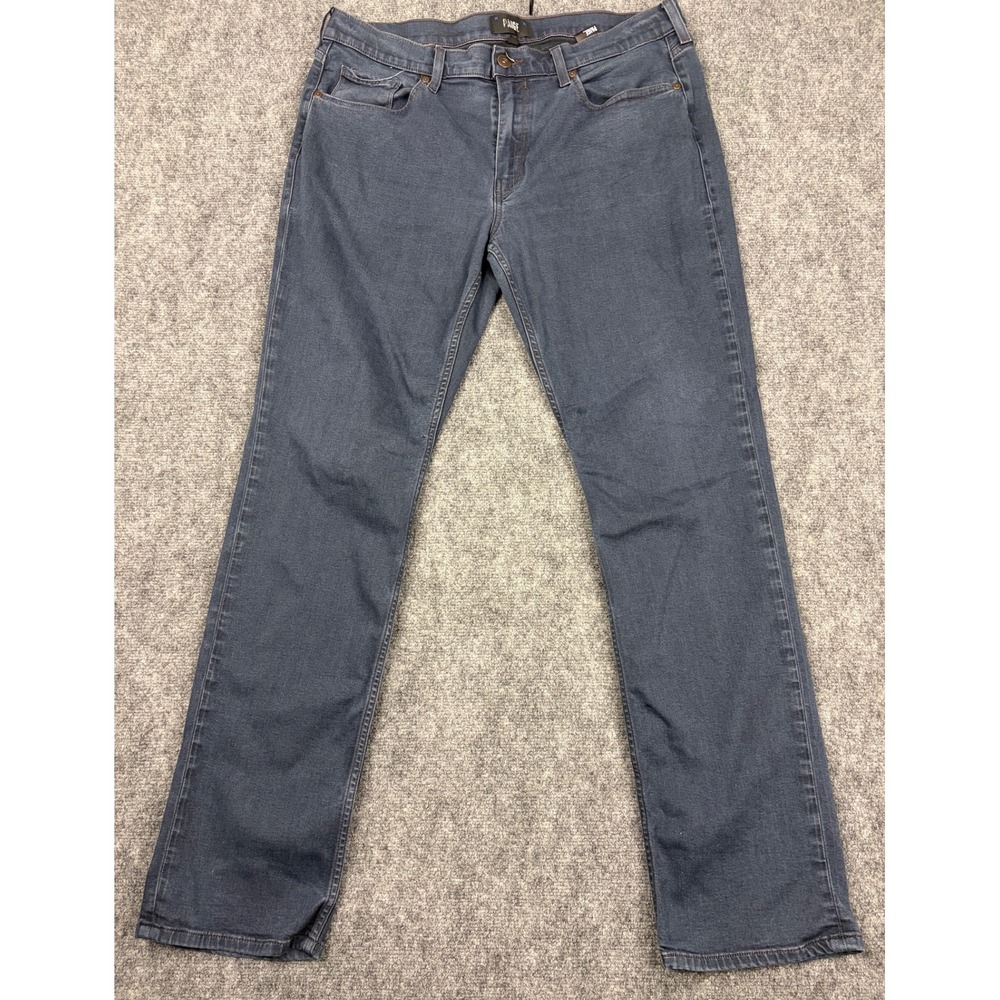 Paige Mens Straight Leg Jeans Dark Blue Wash Size 36 Stretch Denim Pants